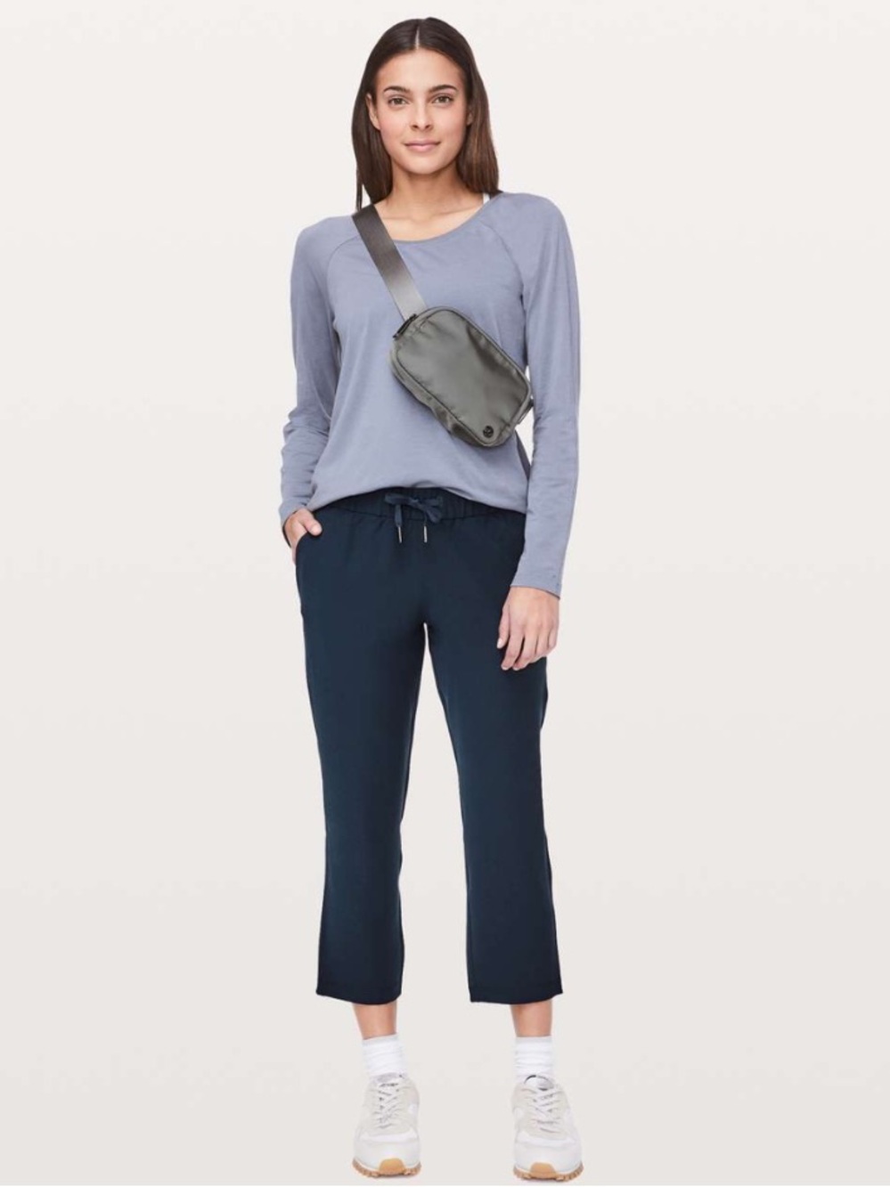 LULULEMON On The Fly Crops 23" Inseam True Navy Blue Women’s Size 6